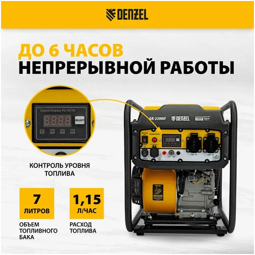 Бензиновый генератор DENZEL GK-2200iF