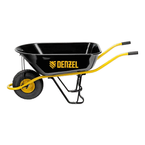 Строительная тачка DENZEL усиленная, объем 130 л, 230 кг