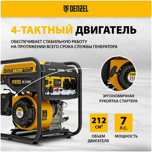Бензиновый генератор DENZEL GK-2200iF
