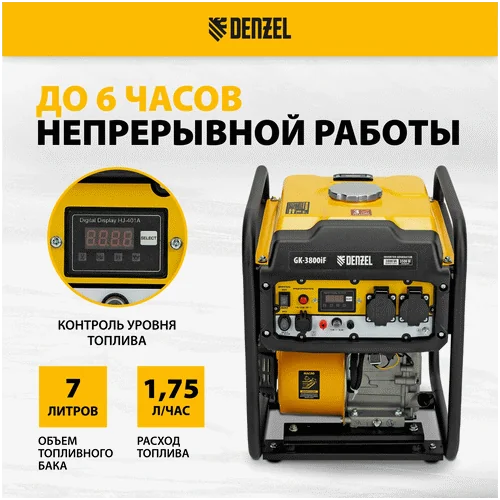 Бензиновый генератор DENZEL GK-3800iF