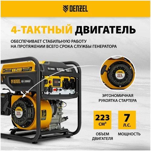 Бензиновый генератор DENZEL GK-3800iF