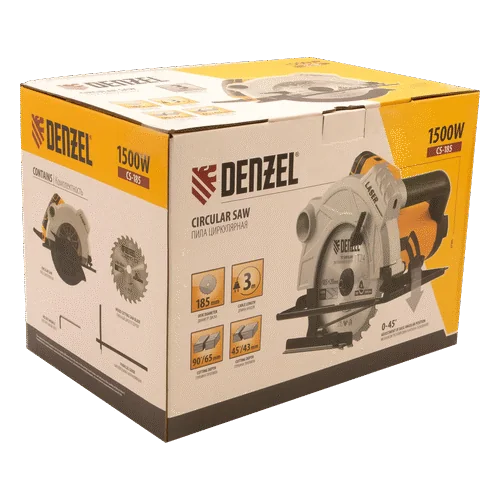 Пила циркулярная DENZEL CS 185 27303