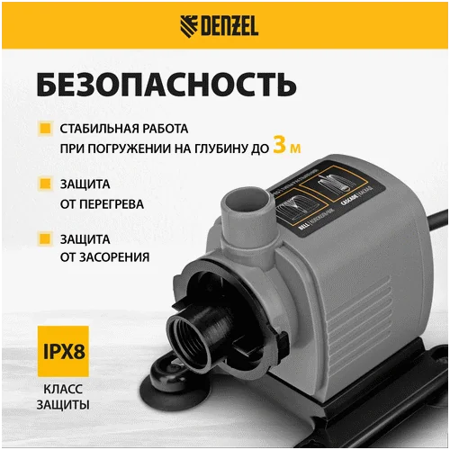 Насос фонтанный DENZEL FNP18-14
