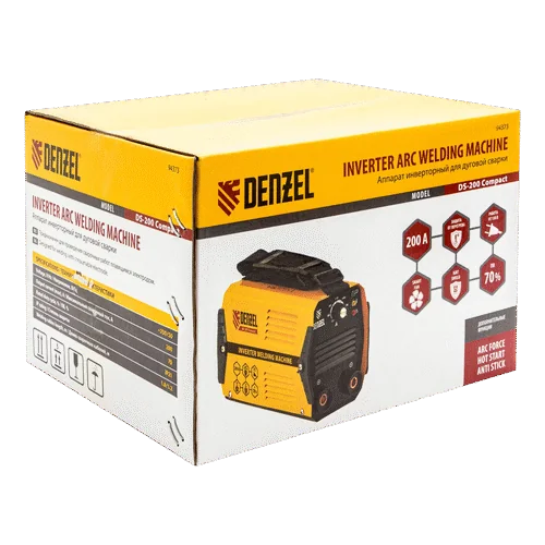 Сварочный инвертор DENZEL DS-200 Compact 94373