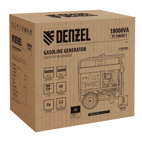 Бензиновый генератор DENZEL PS-180EAD-3