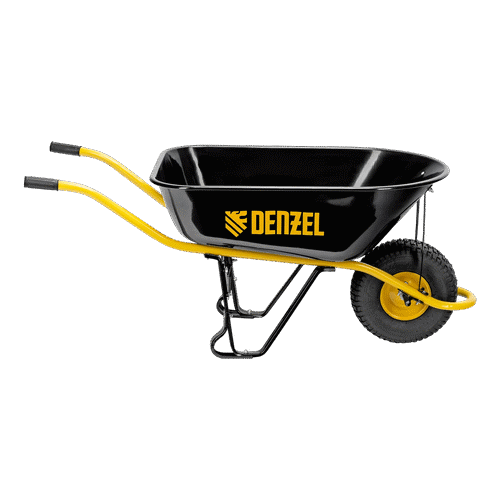 Строительная тачка DENZEL усиленная, объем 130 л, 230 кг