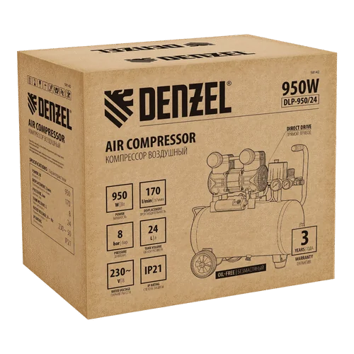 Компрессор DENZEL DLP-950/24