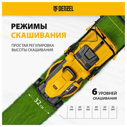Электрическая газонокосилка DENZEL GM-2000