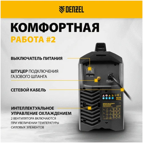 Полуавтомат сварочный DENZEL MultiMIG-200DP Synergy Double Pulse