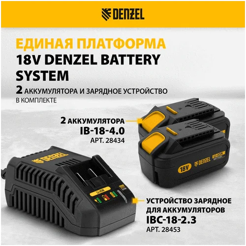 Аккумуляторный снегоуборщик DENZEL ESB-460-0