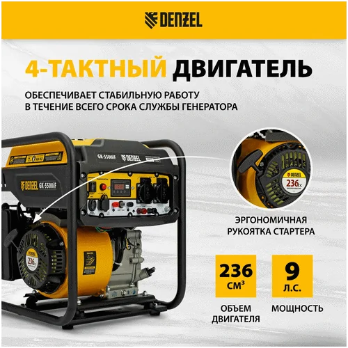 Бензиновый генератор DENZEL GK-5500iF