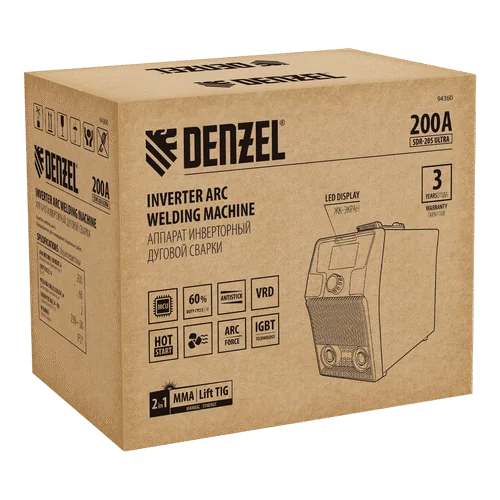 Сварочный инвертор DENZEL SDR-205 Ultra