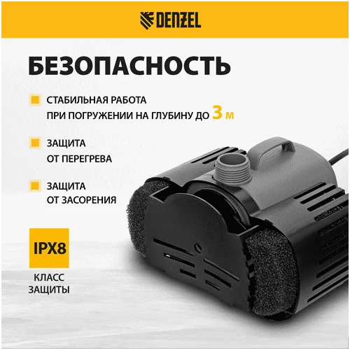 Насос фонтанный DENZEL FNP90-39