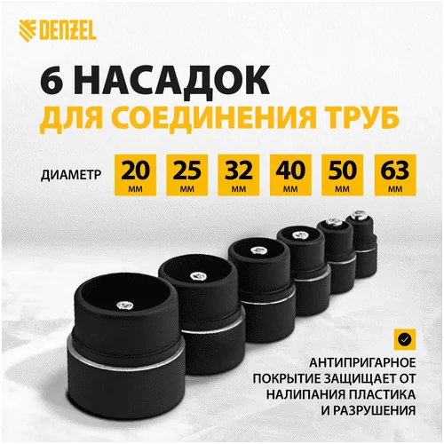 Аппарат для сварки пластиковых труб DENZEL DWP-2000, X-PRO 94209