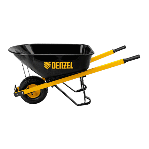 Строительная тачка DENZEL усиленная, объем 140 л, 230 кг, колесо 15х6.00-6