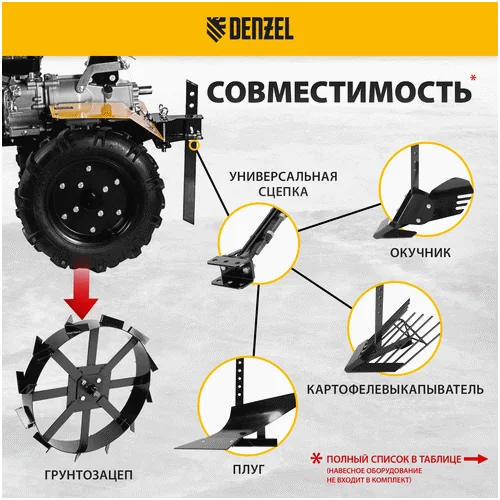 Бензиновый мотоблок DENZEL DPT-370X