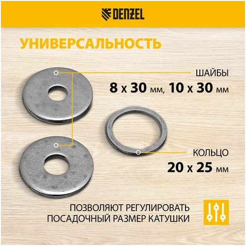 Катушка для триммеров DENZEL универсальная (подходит ко всем косам идущих в комплекте с ножами)